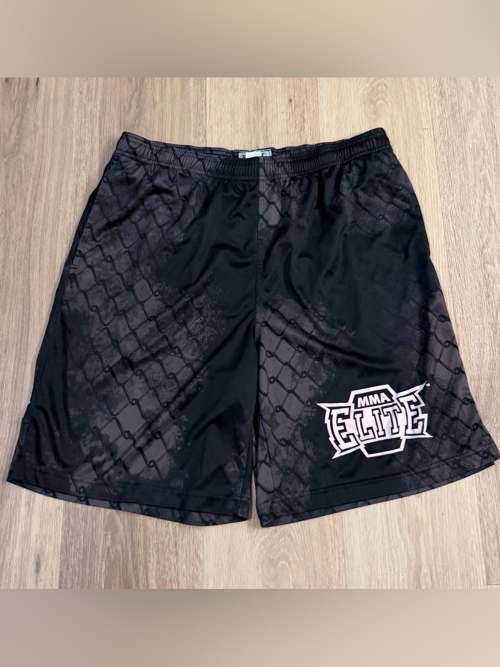 MMA Elite VTG Y2K Men's Chainlink Print Drawstring Training Shorts size Large